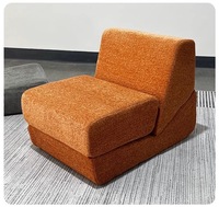Sofá Seccional Moderno de Lujo para Sala de Estar, Rectangular, Individual, Tapizado en Terciopelo, Ecológico, Color Personalizable