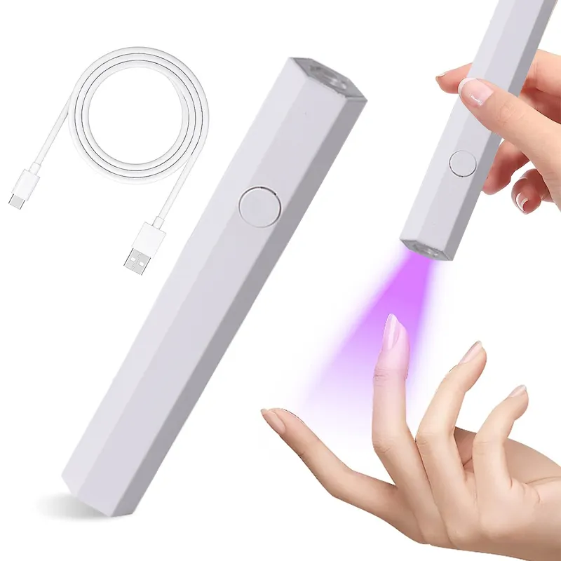 Portátil USB recargable Mini UV LED Nail Light Lamp Curado para todos los Nail Gel Nail Art Tool Uso en el hogar