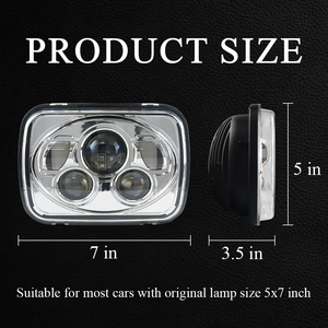 Faro LED 5x7 Pollici per Sistemi di Illuminazione Auto, Camion e Pickup, Fascio Alto-Basso Sigillato, per Wrangler, 6x7 Pollici, 12V, Nuovo, 6000K - Product Image 2