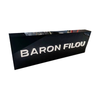 Enseigne 3D en acrylique de style moderne de luxe, personnalisée en usine, écologique, noire, résistante à l'eau et aux UV, pour l'affichage de vêtements