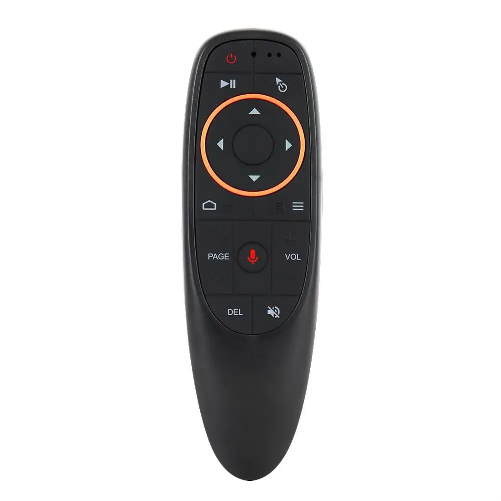 Controle remoto de voz g10s air mouse, com sensor giroscópico de 2.4ghz, controle remoto inteligente sem fio para android tvbox, pc