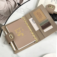 Ensemble de classeur en cuir PU A5 de qualité supérieure et agenda pour femme avec logo personnalisé - Carnets/journaux de luxe, cadeau pour le bureau et usage personnel