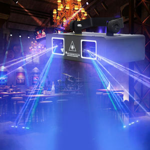 Luz láser de escenario de discoteca RGB a todo color de doble cabezal Control DMX512 para clubes nocturnos y KTVs Cuerpo de aluminio para DJs - Product Image 1
