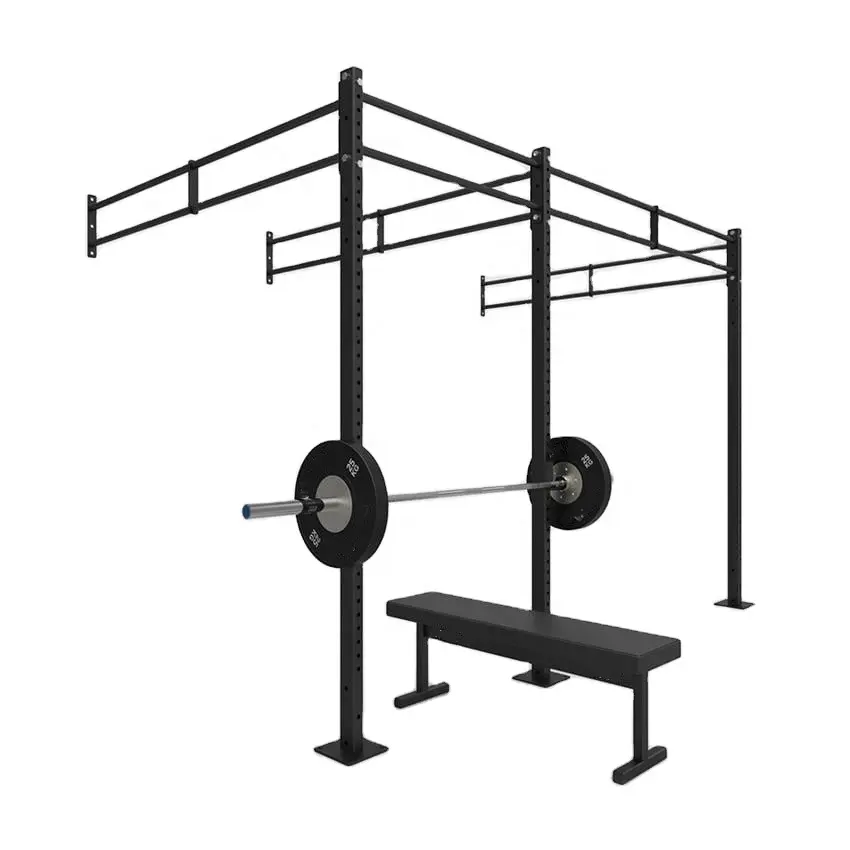 Customized Steel Training wall mounted Squat Rack Gym Rig Frame Smith Machine Half Power Rack Climbing Cage