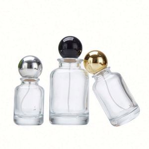 Custom Logo Luxury Clear Glass 30ml 50ml 100ml Perfume <b>Bottle</b> <b>Empty</b> Men Cologne <b>Spray</b> Screen Printing Refillable Pump Sprayer - Product Image 1