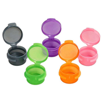 Pot en céramique 5g avec couvercle à charnière, petit pot pour cosmétiques, conteneur à pilules en plastique PP avec couvercle rabattable