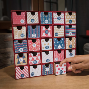 Caja <span class=keywords><strong>de</strong></span> <span class=keywords><strong>Adviento</strong></span> Navideña <span class=keywords><strong>de</strong></span> Lujo con Diseño Personalizado, Caja <span class=keywords><strong>de</strong></span> Cuenta Regresiva <span class=keywords><strong>de</strong></span> 24 Días, Caja Sorpresa - Product Image 2