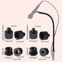 Bras col de cygne en métal robuste 13 pouces | Support d'extension réglable avec kit d'adaptateur pour appareil photo, téléphone, microphone