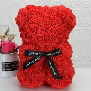 Orsacchiotto di Rose in Schiuma da 25cm, Regalo Floreale - Product Image 5