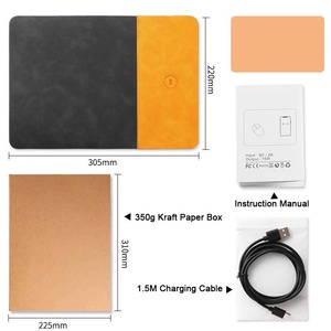 Tapis de bureau en cuir Flashstrike Simple, design souris carrée 2 mm, souple, imperméable, protection anti-radiation, 22x30,5 cm, pour <span class=keywords><strong>PC</strong></span> et bureau - Product Image 2
