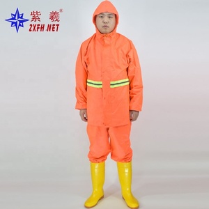 High Visibility Reflective PVC Rain Suit <strong>Waterproof</strong> <strong>Overalls</strong> With Zipper for Mining Work Disposable Work Coat - Product Image 2
