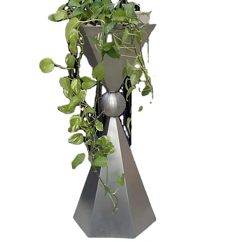 Pot de fleurs Rectangle en acier inoxydable, Pot de fleurs, Vase pour Restaurant, plantes en Pot, 2020
