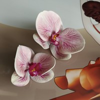 Kepala Bunga Phalaenopsis Bunga Anggrek Kupu-kupu Buatan DIY Dekorasi Pernikahan Natal Aksesori Alat Peraga Pemotretan