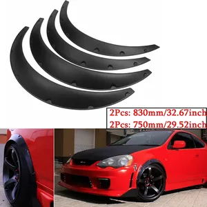 Guardabarros Universales Negros (4 Piezas) para Autos, Guardabarros Flexibles para Guardafangos, Cejas de Rueda para Benz, BMW, Honda - Product Image 1