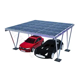 10 Kw Solar Carport Photovoltaic Install Structure Waterproof Solar Pv Carport Mounting System