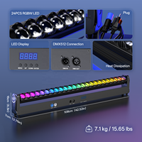 Projecteur mural 200W DMX RGBW LED à tête mobile, barre de lumière à faisceau oscillant, effet de poursuite et de stroboscope pour mariage, fête, KTV, club