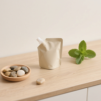 Sac de liquide Doypack de qualité alimentaire au fini brillant Emballage de détergent à lessive pour savon à main Pochette à bec verseur