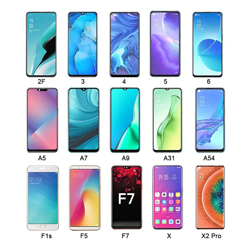 Mobile phone lcd for oppo reno 8 7 pro 6 5 ace 2 find x5 x3 x2 5g f21 pro a96 a53 a54 a16 a15 a5 original screen display panel