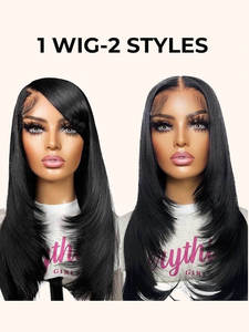 Vente en gros 5*5 HD dentelle avant fermeture perruque brut vietnamien <span class=keywords><strong>cheveux</strong></span> humains noir femmes os droite perruque couches coupe dentelle transparente - Product Image 3