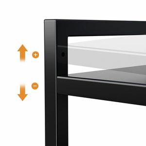 Expandable Microwave Oven Rack Metal Kitchen Storage <b>Shelf</b> Organizer with Hooks Countertop Appliance <b>Stand</b> - Product Image 2