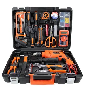 55PCS Small Multifunctional Portable Household Hand Hardware Tool Kit Electrician Tools With Drill Machine