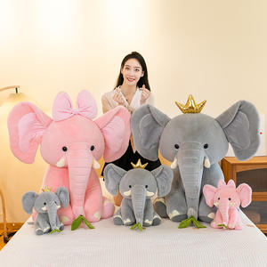 Peluche Éléphant Prince et <span class=keywords><strong>Princesse</strong></span> du Fabricant Crown Prince Princess, Doudou Apaisant pour le Sommeil, <span class=keywords><strong>Poupée</strong></span> en Peluche Animaux - Product Image 1