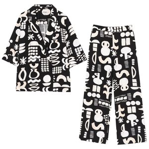 <span class=keywords><strong>Abbigliamento</strong></span> Femminile alla Moda all'Ingrosso, Nuova Collezione Estiva, Vestiti Casual Stampati con Fiocco <span class=keywords><strong>in</strong></span> Poliestere - Product Image 1