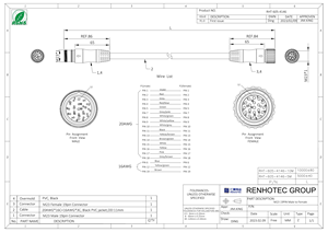 Thông minh M23 Vòng 19 pin kết nối cáp Ổ cắm điện M23 IP67 17P Cáp servo Cáp - Product Image 6