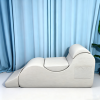 Sillón Reclinable Curvo de Tela, Convertible, Ergonómico, para Yoga, Ejercicio, Estiramiento y Relajación en Apartamentos