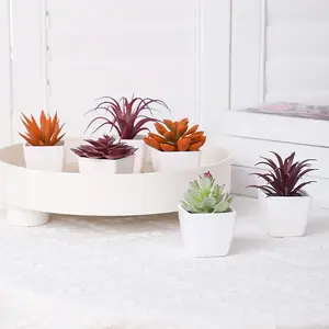 Succulents saksı sahte bonsai dekorasyon simülasyon yeşil ev yapay bitkiler