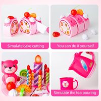 DIY coupe gâteau d'anniversaire décoration semblant jouer ensemble jouets pour enfants cuisine jouer nourriture jouets