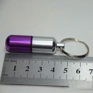Metalen Sleutelhanger Pillenfleshouder Outdoor Reizen Aluminium Gezondheidsmedicijn Box Capsule Sleutelhanger Mini Pillendoosje Kan Capsules Legen - Product Image 5