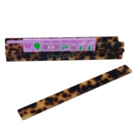 Ensemble personnalisé de 4 supports de mahjong de voyage en acrylique imitation écaille de tortue, supports de luxe MINI pour tuiles de mahjong américaines en écaille de tortue