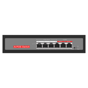 HOT Sale FL-FF0402PM-SX 6-Port Fast Ethernet <b>PoE</b> <b>Switch</b> 4 <b>PoE</b> Ports 48W IEEE802.3af/at 10/100Mbps for IP Camera CCTV NVR - Product Image 4