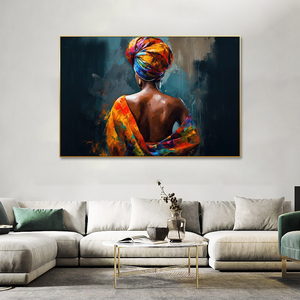 Huamiao abstrait femmes africaines peinture africaine dame peinture chambre décor - Product Image 3