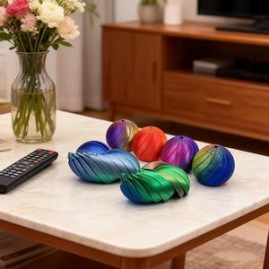 Pelota Antiestrés Personalizada Impresa en 3D de PLA, con Forma Retorcida, Color Degradado, Juguete Sensorial Transformable, Adorno de Escritorio - Product Image 3