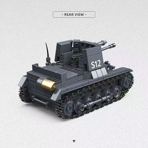 QuanGuan 300004 Nouveau modèle de char militaire Panzerjager I, modèle de char à assembler, jouets pour garçons, Moc, char à chenilles, cadeaux, jouets, ensembles de blocs de construction - Product Image 3