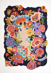Tapis en laine et soie tufté à la main sur mesure de qualité supérieure, tapis jacquard moderne à poils moyens, poils bouclés, support en PVC - Product Image 6