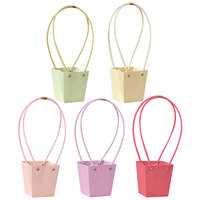 Sac cadeau en papier pour fleurs, sac à main portable pour bouquet, boîte imperméable pour arrangements floraux, sac cadeau pour fleuriste pour la fête des mères
