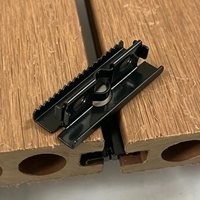 Clips de fixation modernes, écologiques, résistants à l'eau, durables, en acier inoxydable, pour terrasses en WPC, installation facile, clips dentelés