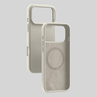 Coque de téléphone portable en gros, couleur unie, silicone liquide véritable, antichoc, coque magnétique résistante pour 17 Air 16 15 14 13 Promax, coque arrière