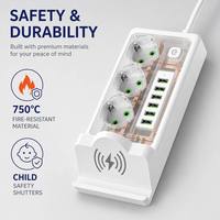Enchufe de Pared Industrial con Logotipo Personalizado al por Mayor, Estándar Europeo IP44, 250V 16A/10A, Regleta de Alimentación USB, ABS, Cobre, Latón, Uso Hospitalario, CE RoHS