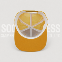 Casquette de camionneur jaune Soochic de haute qualité avec motif lettres, casquette en maille structurée, boucle en plastique, unisexe, pour sports et activités de plein air