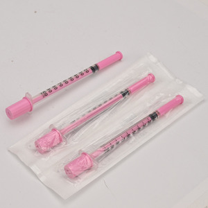 Siringa Monouso Rosa da 1ml Tipo Insulina - Ago Fisso 31G X 6mm/8mm Confezionata Singolarmente per Uso Veterinario - Product Image 3