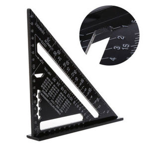 Hot Selling Black 7/12 Inch Woodworking Metric Aluminum Alloy Triangle Ruler <strong>Speed</strong> <strong>Square</strong> - Product Image 5