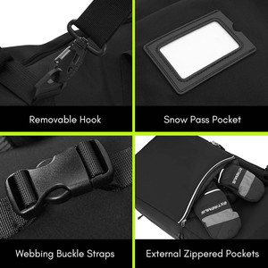 Échantillon gratuit : Sac de ski et snowboard en PVC réglable, robuste, étanche, pour le voyage, le camping, la randonnée, design élégant et tendance - Product Image 2