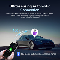 Adaptador Inalámbrico CarPlay 2 en 1 Inteligente Super MINI OEM de Fuallwin con Control por Voz Siri Compatible con Todas las Aplicaciones Populares y Google Maps