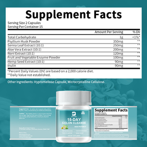 Beworths kapsul pembersih usus besar 15 hari kapsul pendukung pencernaan dan usus besar Detox - Product Image 2