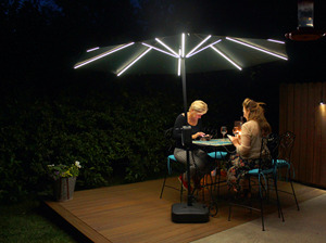 3*4m Solar Light Heavy Lamp Bead Umbrella <strong>Parasol</strong> for Outdoor Cafe Shop Restaurants and Hotels Round Square <strong>Rectangular</strong> Design - Product Image 6