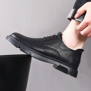 Chilowa Leather Boat Shoes <b>Men</b> Low <b>Heel</b> Breathable Rubber Sole Casual Wear Wenzhou Made - Product Image 2